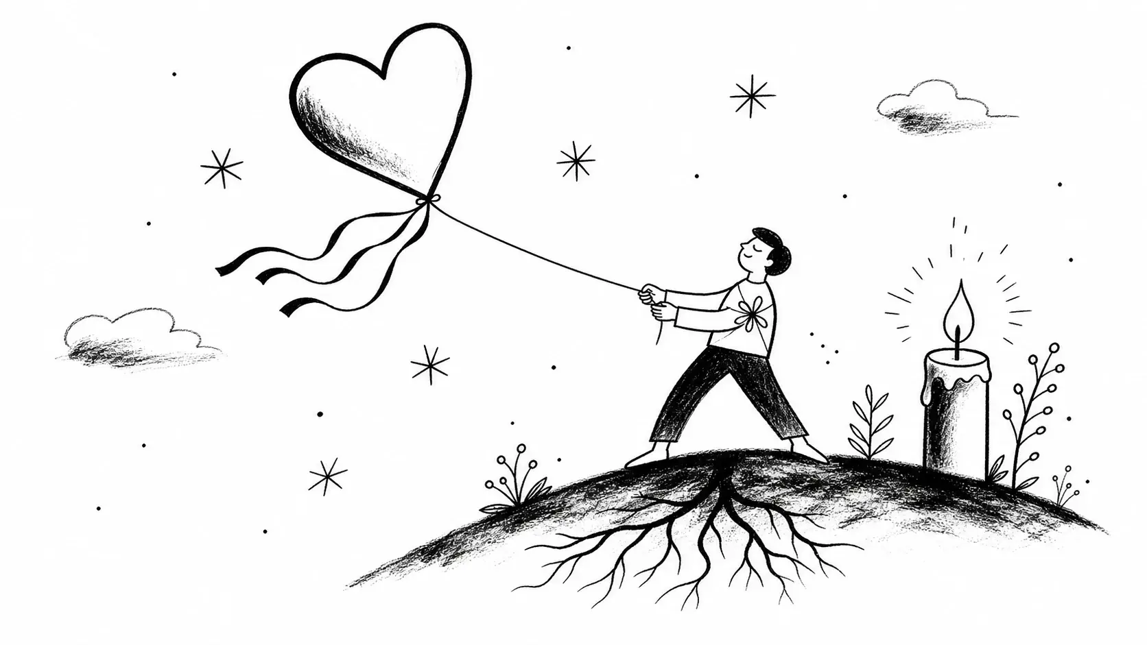 Editorial illustration for the article "A Heart Fully Committed" in Lifestyle, Travel & Personal Reflections.